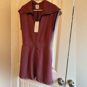 NWT Varley Rebecca zip through double soft dress size M